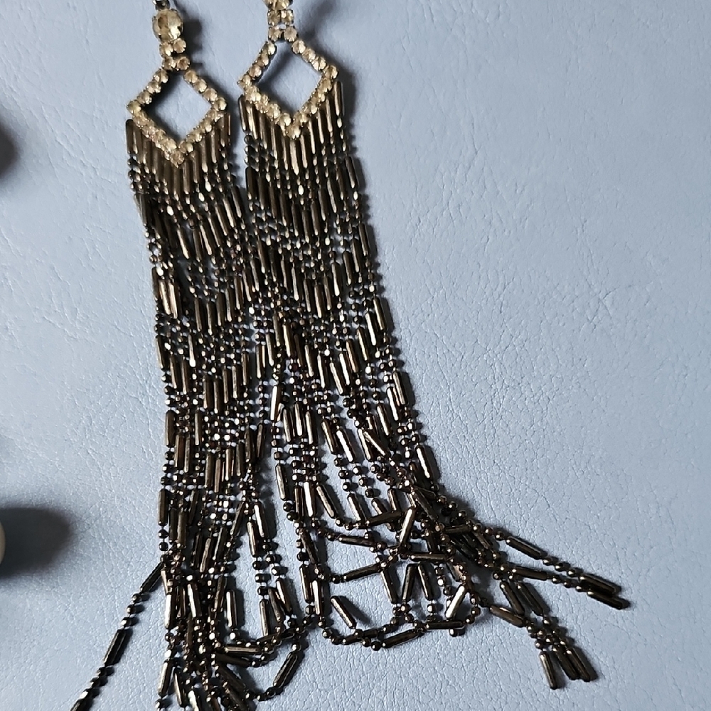 Bundle - Elegant Silver And Black Dangle Earrings… - image 8